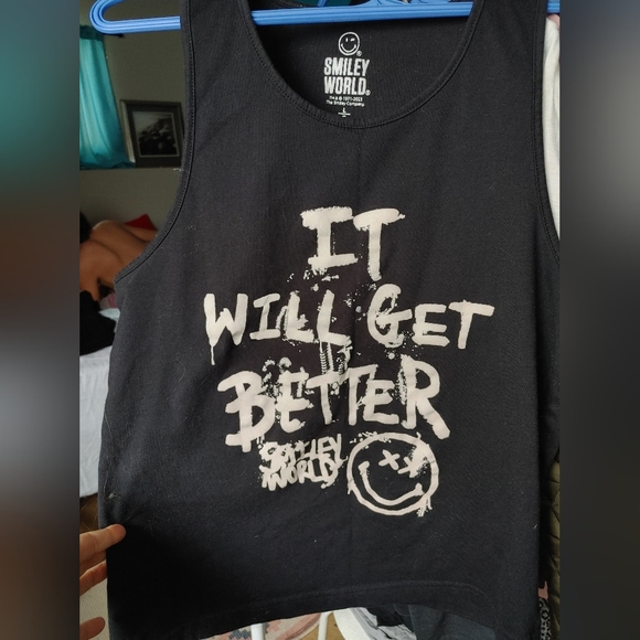 Smiley World Black Tank Top - Picture 2 of 2